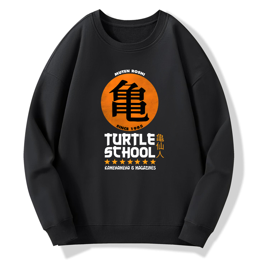 Turtle School Cotton Pullover Sweatshirt