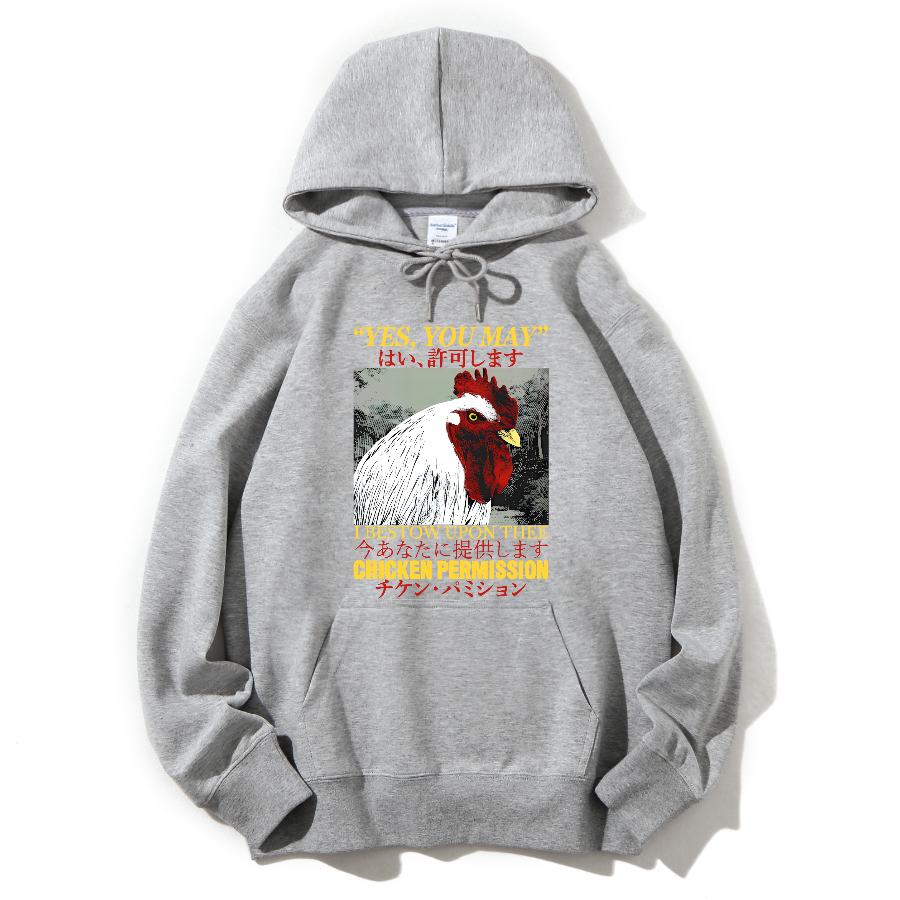 Chicken Permission Cotton Hoodie