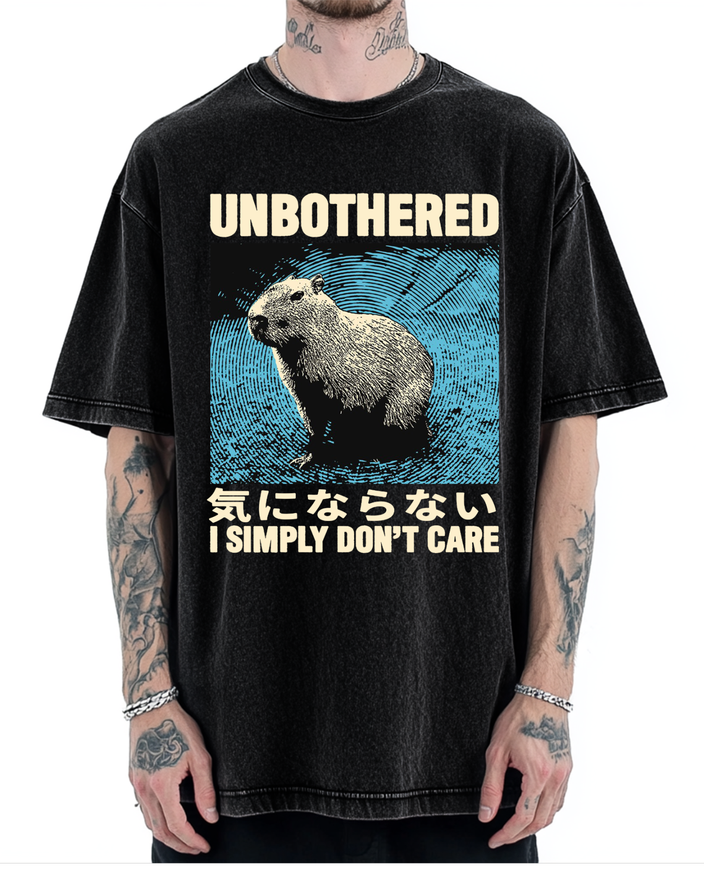 Unbothered Capybara Vintage Washed T-shirt