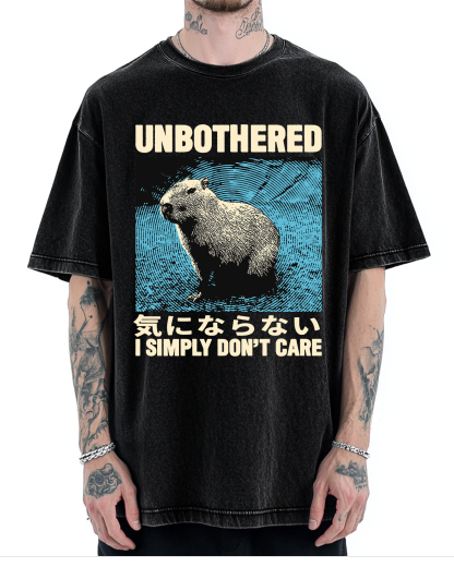 Unbothered Capybara Vintage Washed T-shirt