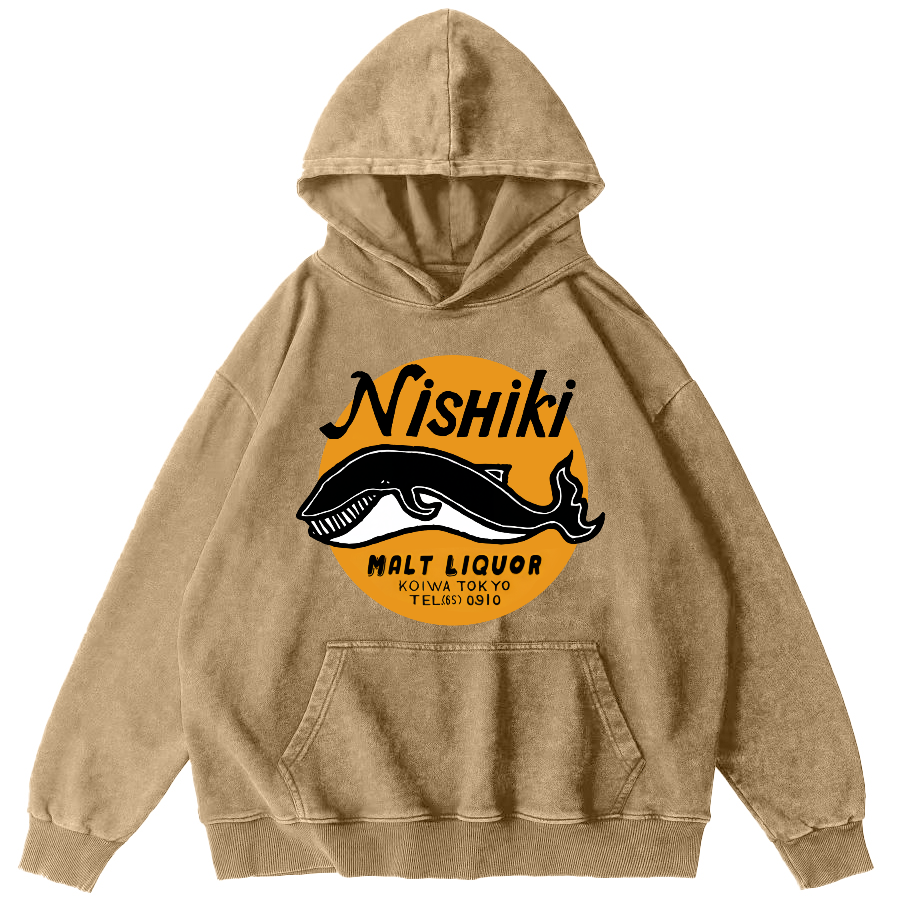 Ximu Whale Vintage Distressed Hoodie-Zazasy