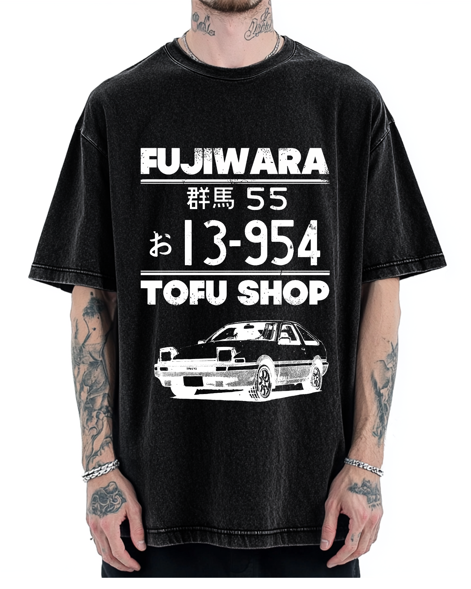 Fujiwara tofu shop Car Vintage Washed T-shirt