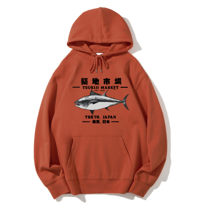 Tokyo Tsukiji Market Cotton Hoodie