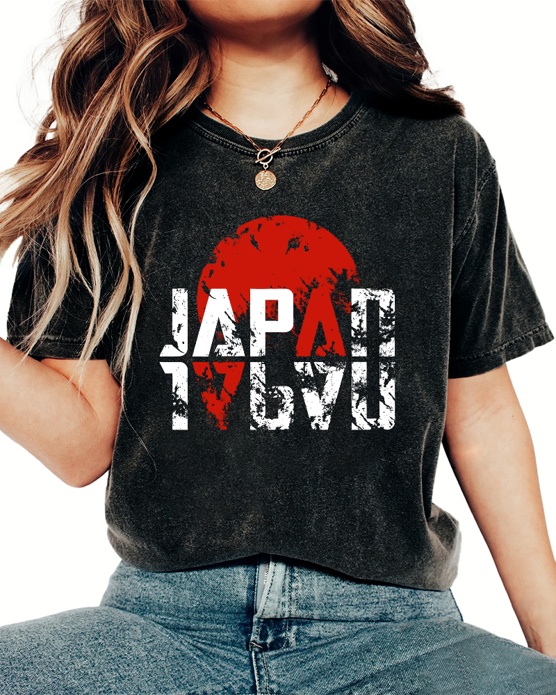 Japan Vintage Washed T-shirt-Zazasy