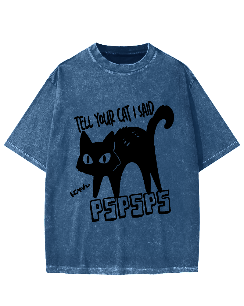 Attract Cats Vintage Washed T-shirt