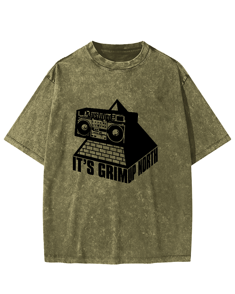 The northern region is shrouded in dense clouds Vintage Washed T-shirt