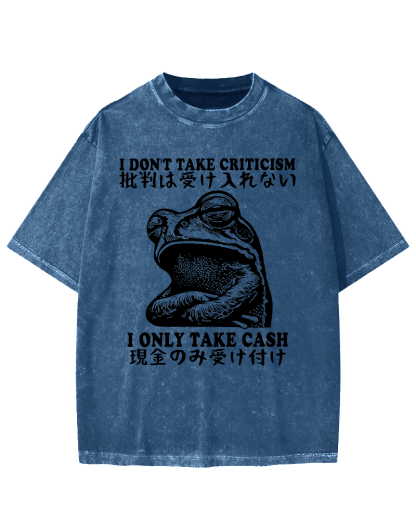 Frog Only Take Cash Vintage Washed T-shirt