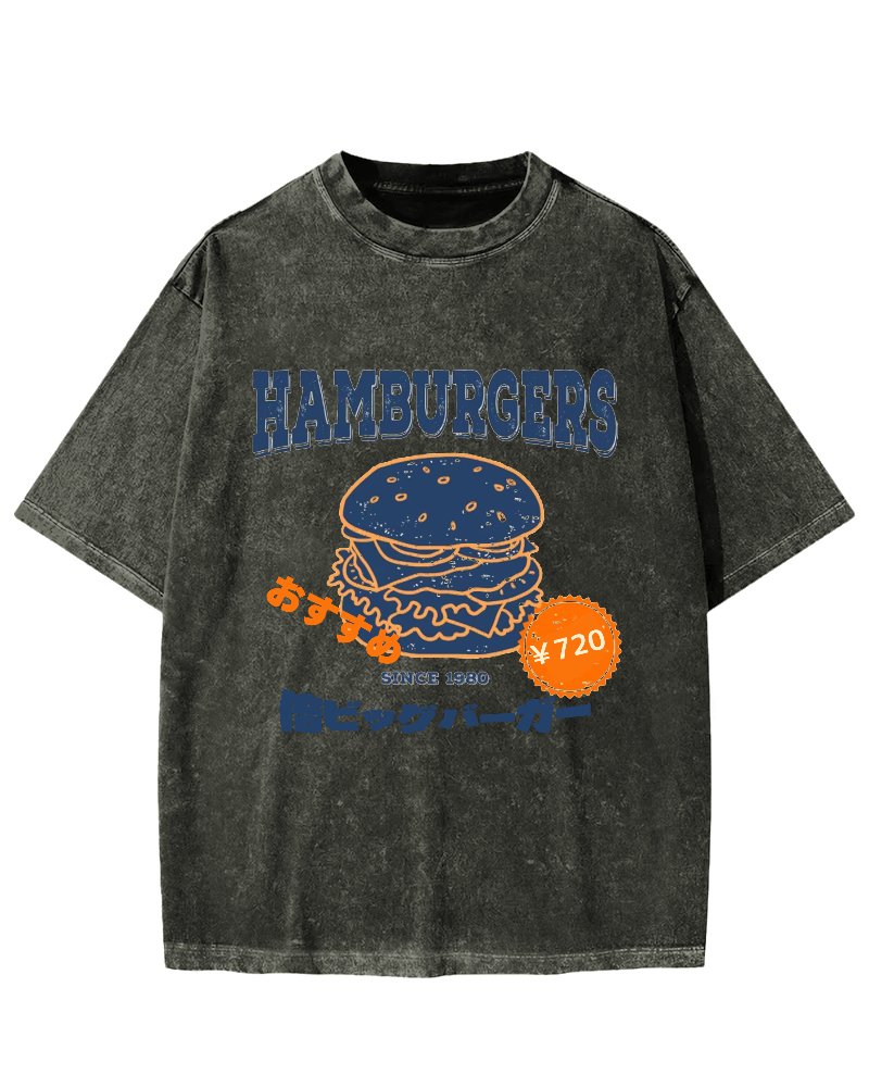 Big Hamburger Vintage Washed T-shirt