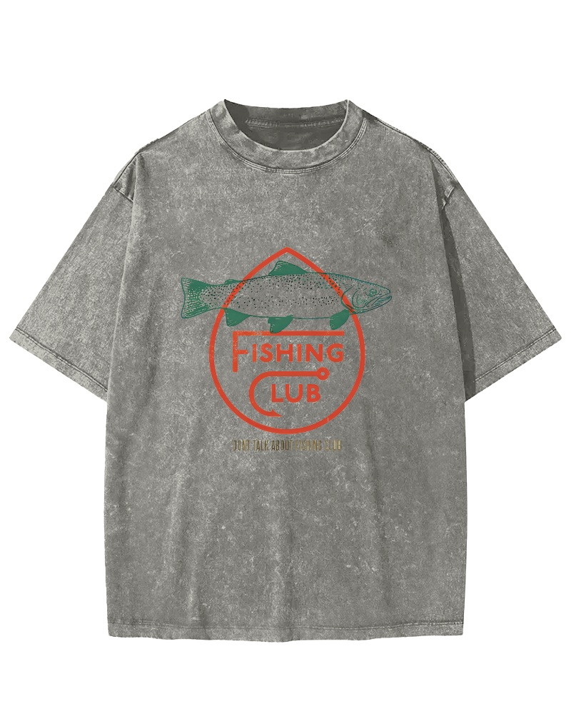 Japanese Salmon Pattern Vintage Distressed T-shirt-Zazasy