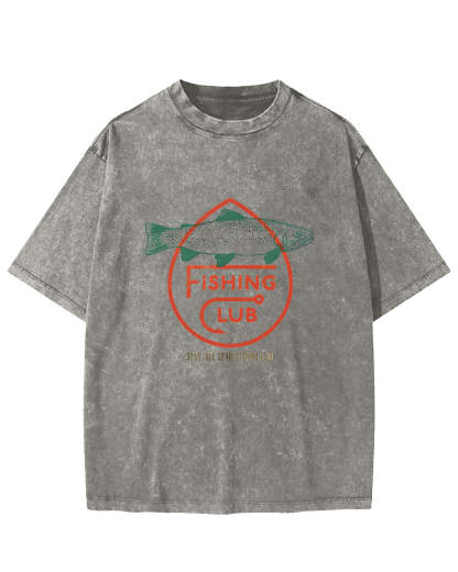 Japanese Salmon Pattern Vintage Distressed T-shirt-Zazasy