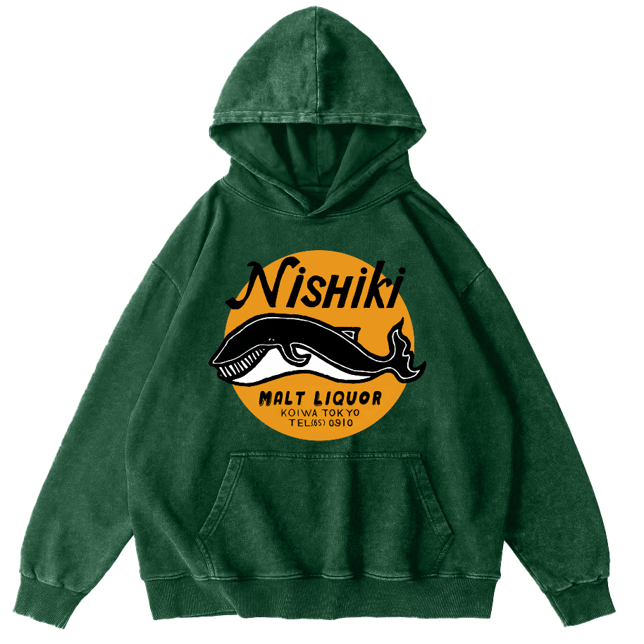 Ximu Whale Vintage Distressed Hoodie-Zazasy