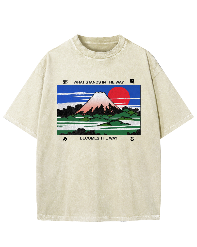 What stand in the way become the way Japanese proverbs Vintage Washed T-shirt