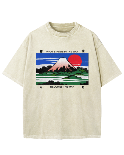 What stand in the way become the way Japanese proverbs Vintage Washed T-shirt