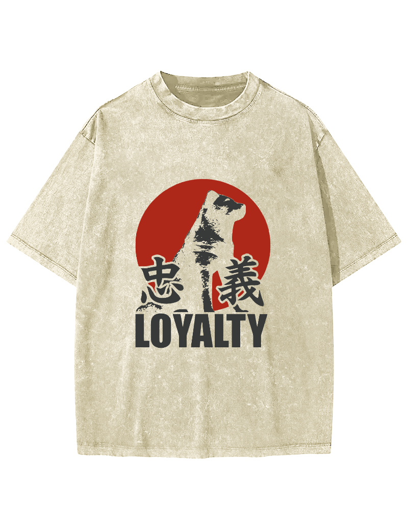Japanese Animal Patterns Vintage Distressed T-shirt-Zazasy