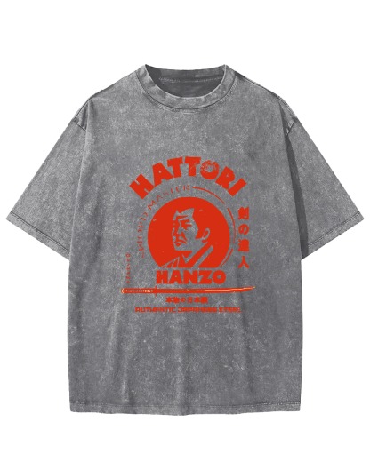 Hattori Hanzo Vintage Washed T-shirt-Zazasy