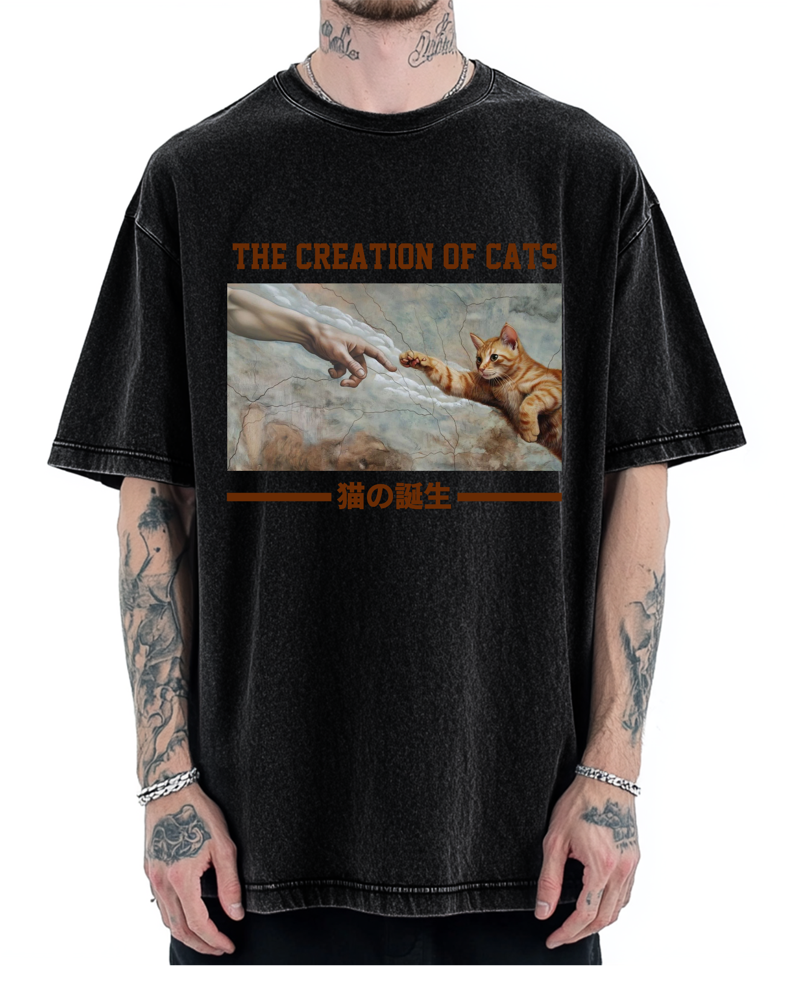 The creation of cats Vintage Washed T-shirt