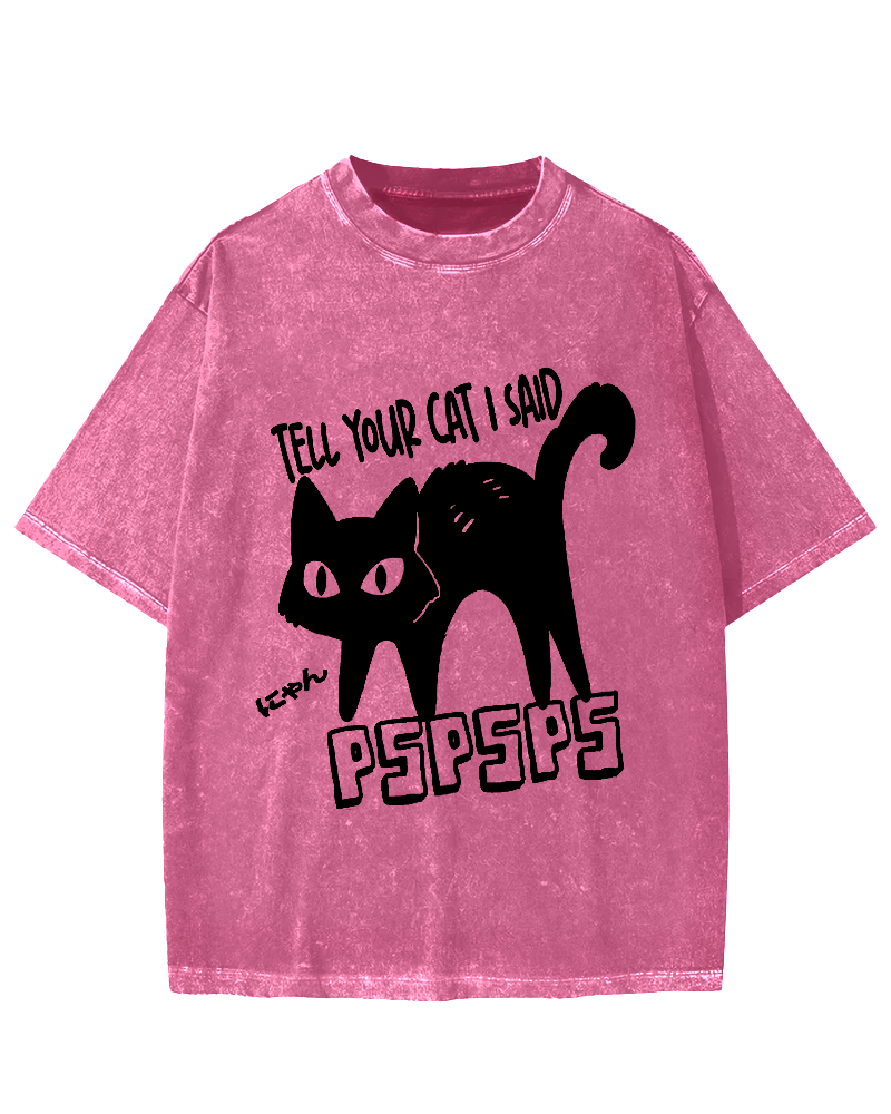 Attract Cats Vintage Washed T-shirt