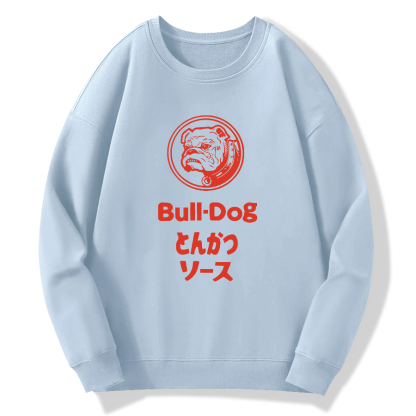 bull dog Cotton Pullover Sweatshirt