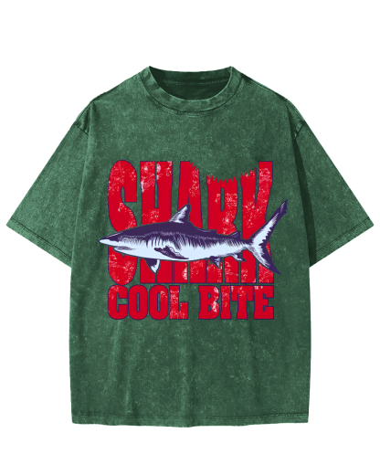 Shark Vintage Washed T-shirt-Zazasy