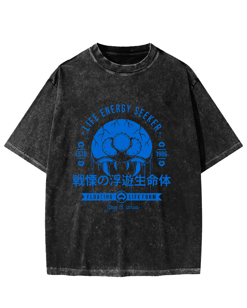Life Energy Seeker Vintage Washed T-shirt-Zazasy