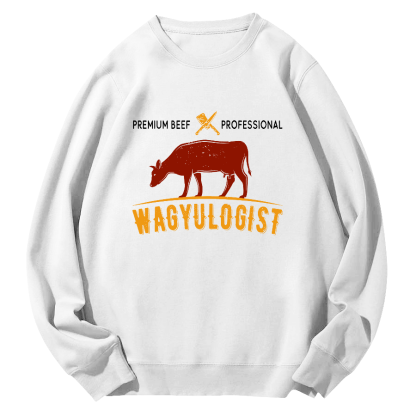 WAGYULOGIST Round Neck Sweatshirt-Zazasy