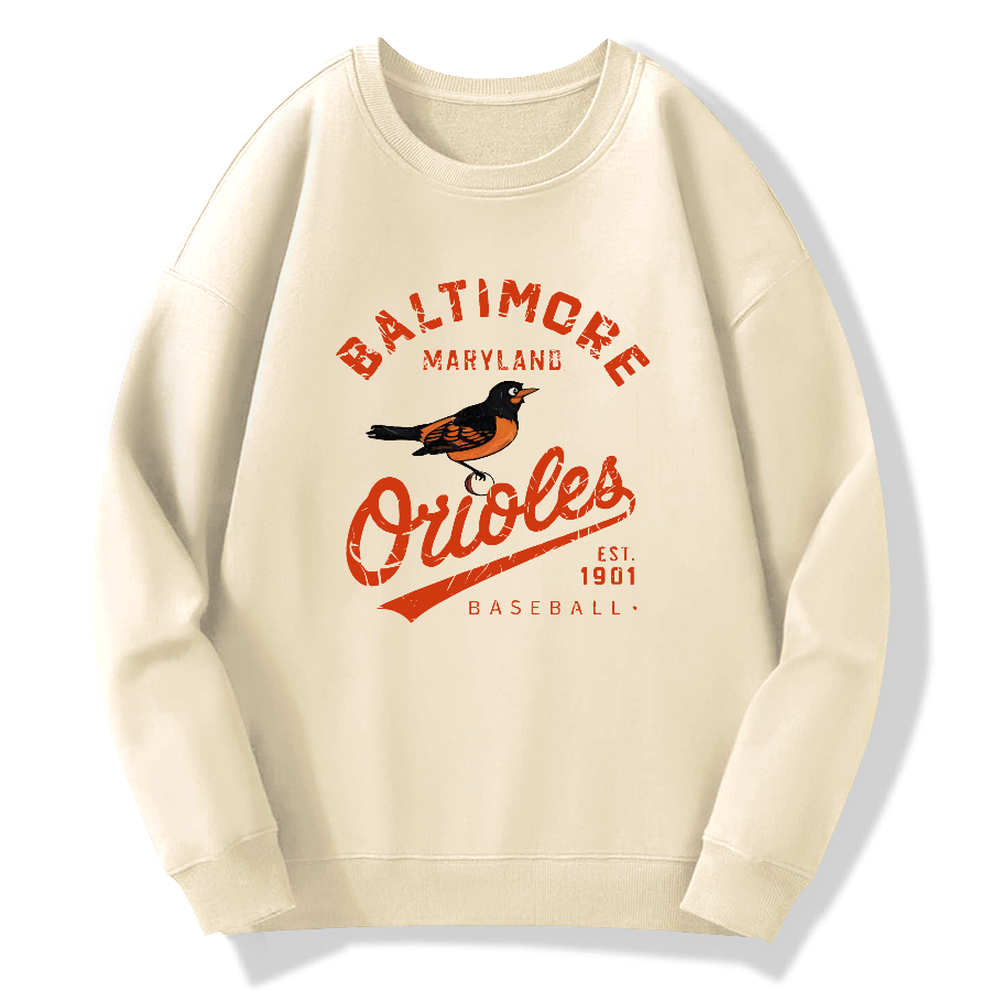 Baltimore Orioles Retro Cotton Pullover Sweatshirt