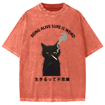 Being Alive Sure Is Weird Vintage Washed T-shirt