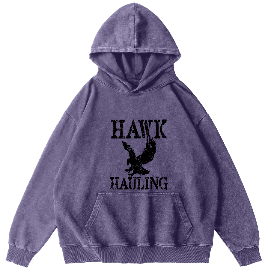 Retro Eagle Pattern Vintage Distressed Hoodie-Zazasy