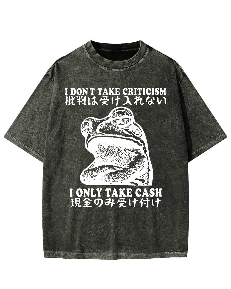 Frog Only Take Cash Vintage Washed T-shirt