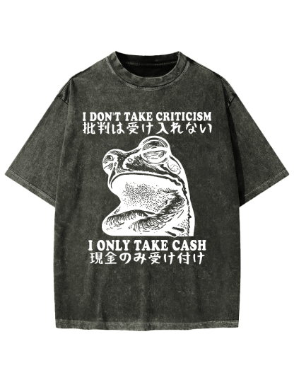 Frog Only Take Cash Vintage Washed T-shirt