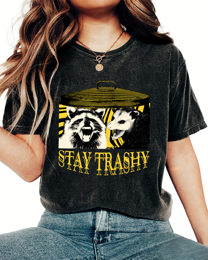 Raccoons And Opossums Vintage Distressed T-shirt-Zazasy