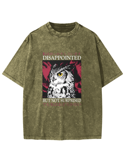 Japanese Owl Pattern Vintage Distressed T-shirt-Zazasy