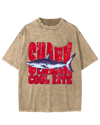 Shark Vintage Washed T-shirt-Zazasy