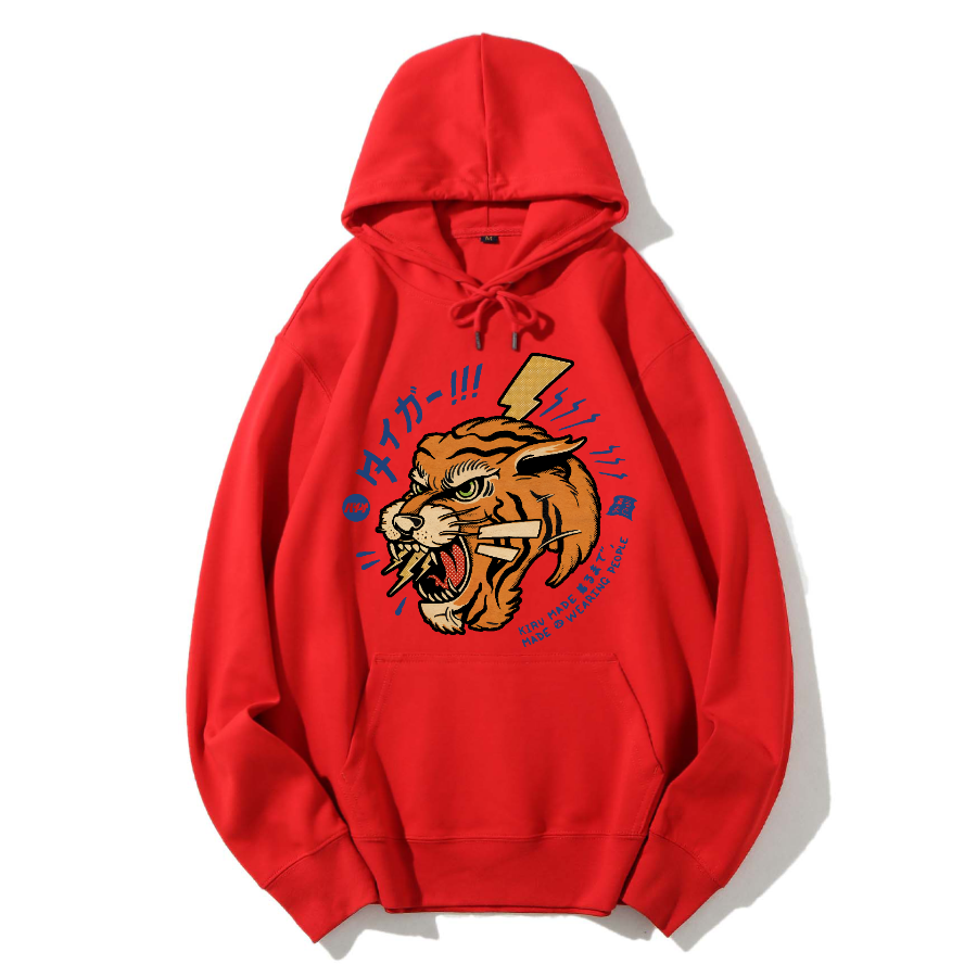 Tiger Japanese Retro Cotton Hoodie
