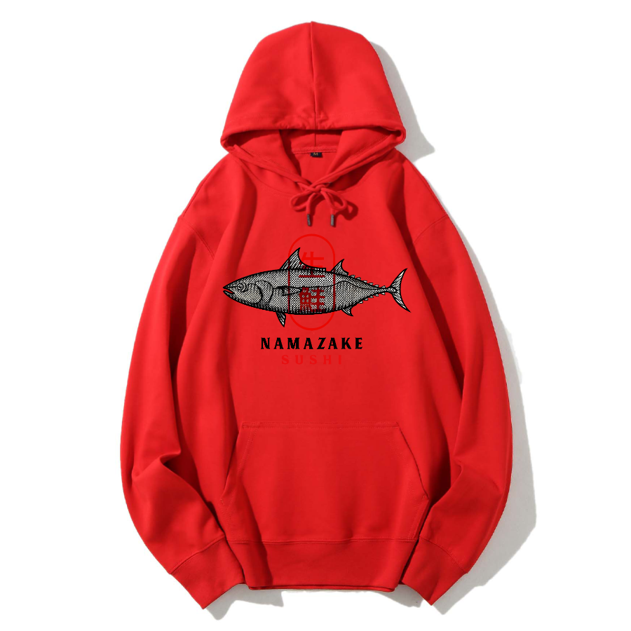 Japanese Sushi Raw Salmon Cotton Hoodie