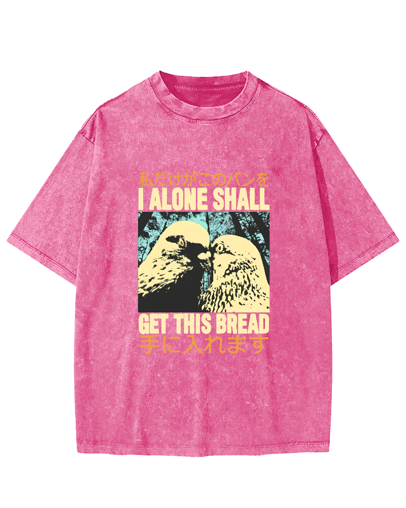 Vintage Dove Pattern Japanese Washed T-shirt-Zazasy