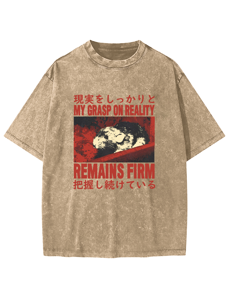 Retro Mouse Japanese Style Vintage Distressed T-shirt-Zazasy