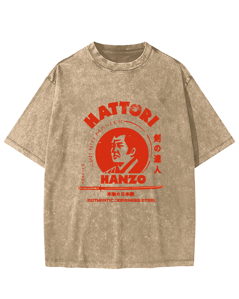Hattori Hanzo Vintage Washed T-shirt-Zazasy