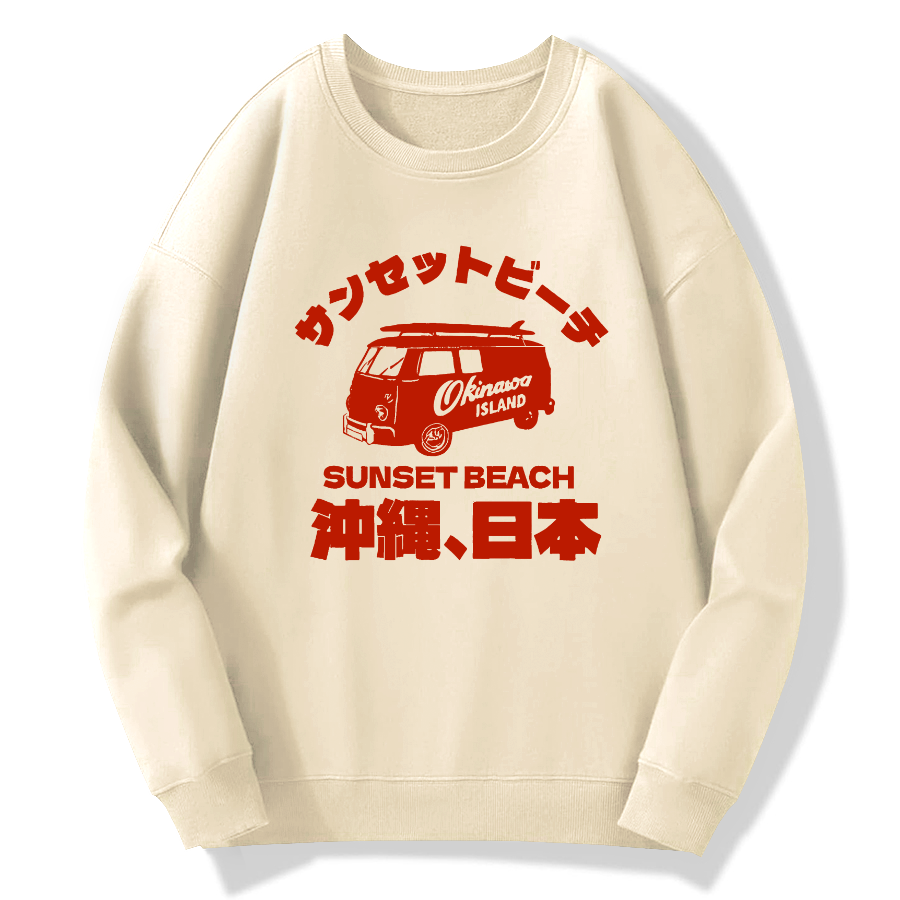 okinawa island Cotton Pullover Sweatshirt