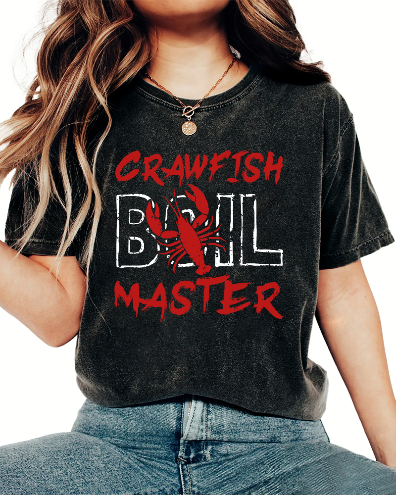 Crawfish Master Japanese Vintage Washed T-shirt-Zazasy