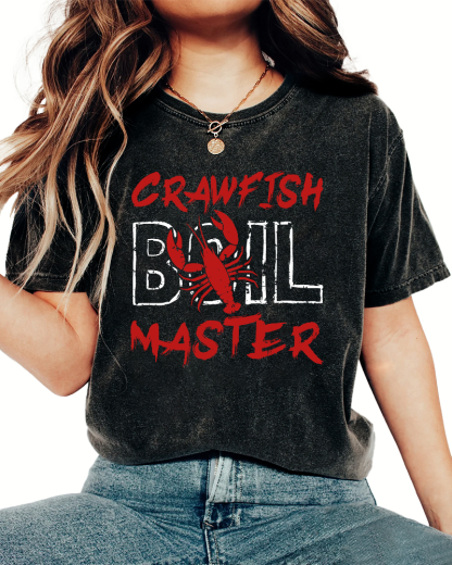 Crawfish Master Japanese Vintage Washed T-shirt-Zazasy