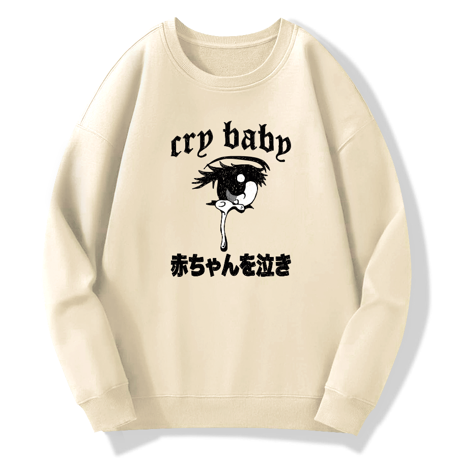 Japanese style cartoon retro Cotton Pullover Sweatshirt