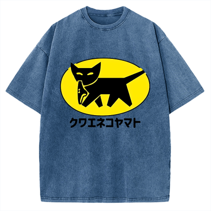 Cat holding shoes Vintage Washed T-shirt