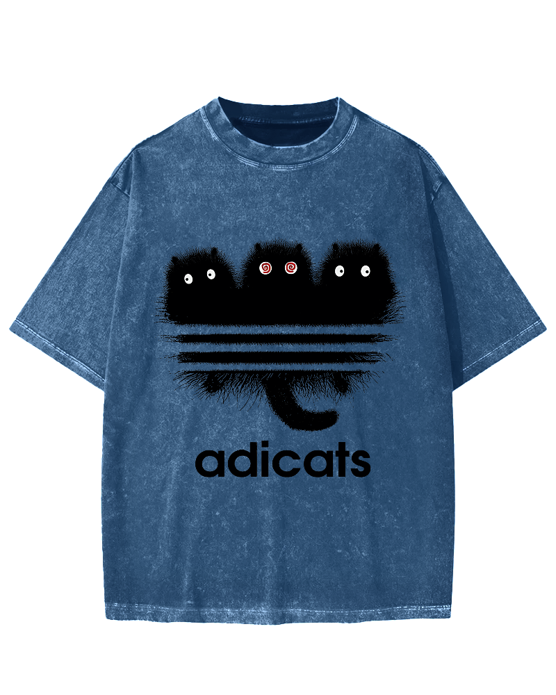 ADICATS Vintage Washed T-shirt