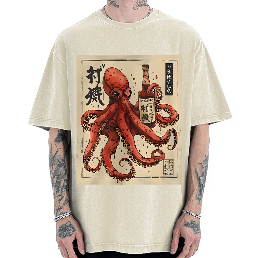 Osaka Saké Octopus Vintage Washed T-shirt