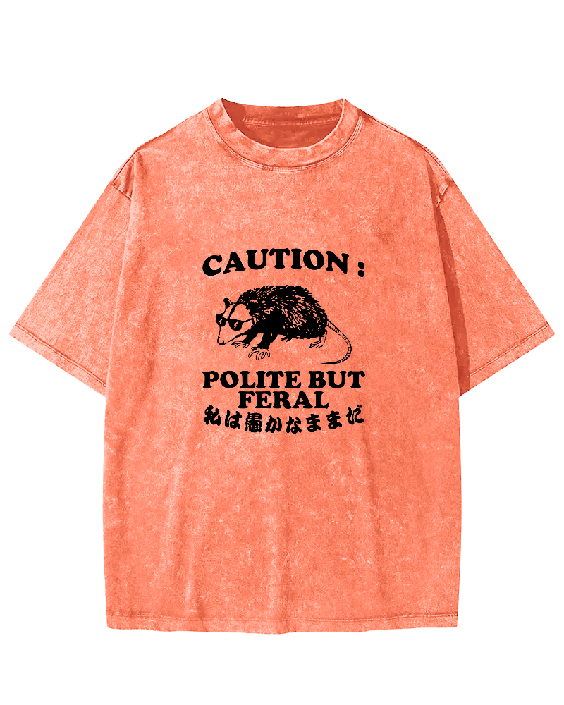 Mouse Pattern Vintage Distressed T-shirt-Zazasy