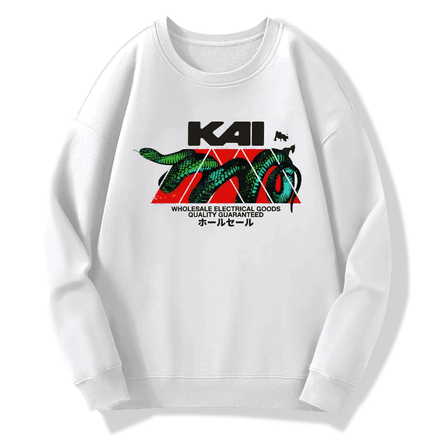 Japanese retro art Cotton Pullover Sweatshirt