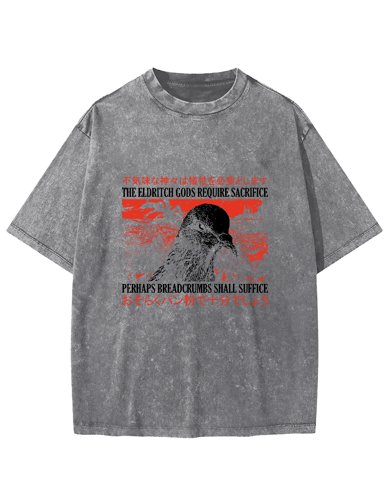 Dove Japanese Washed T-shirt-Zazasy