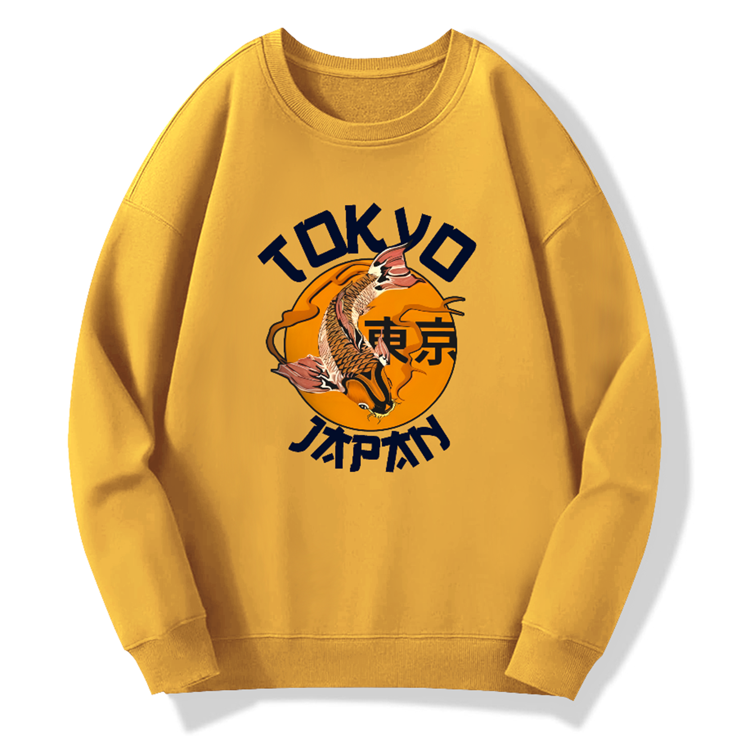 Japanese Tokyo Koi Cotton Pullover Sweatshirt
