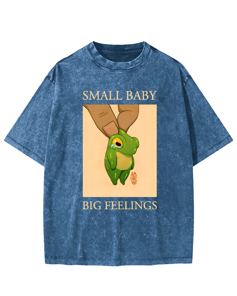SAMLL BABY BIG FEELINGS  Vintage Washed T-shirt